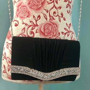 Vintage 🌸Satin & Rhinestone Evening Purse